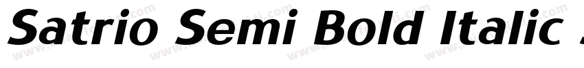 Satrio Semi Bold Italic Semi Bold I字体转换